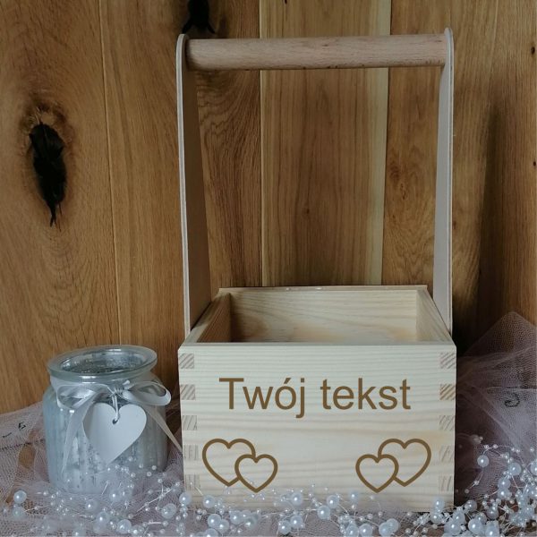 Nosidełko na kwiaty z grawerem 5