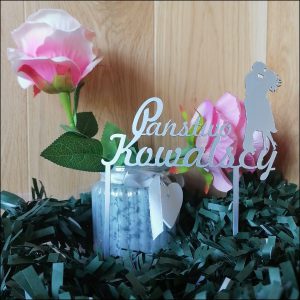 Topper ślubny z laminatu